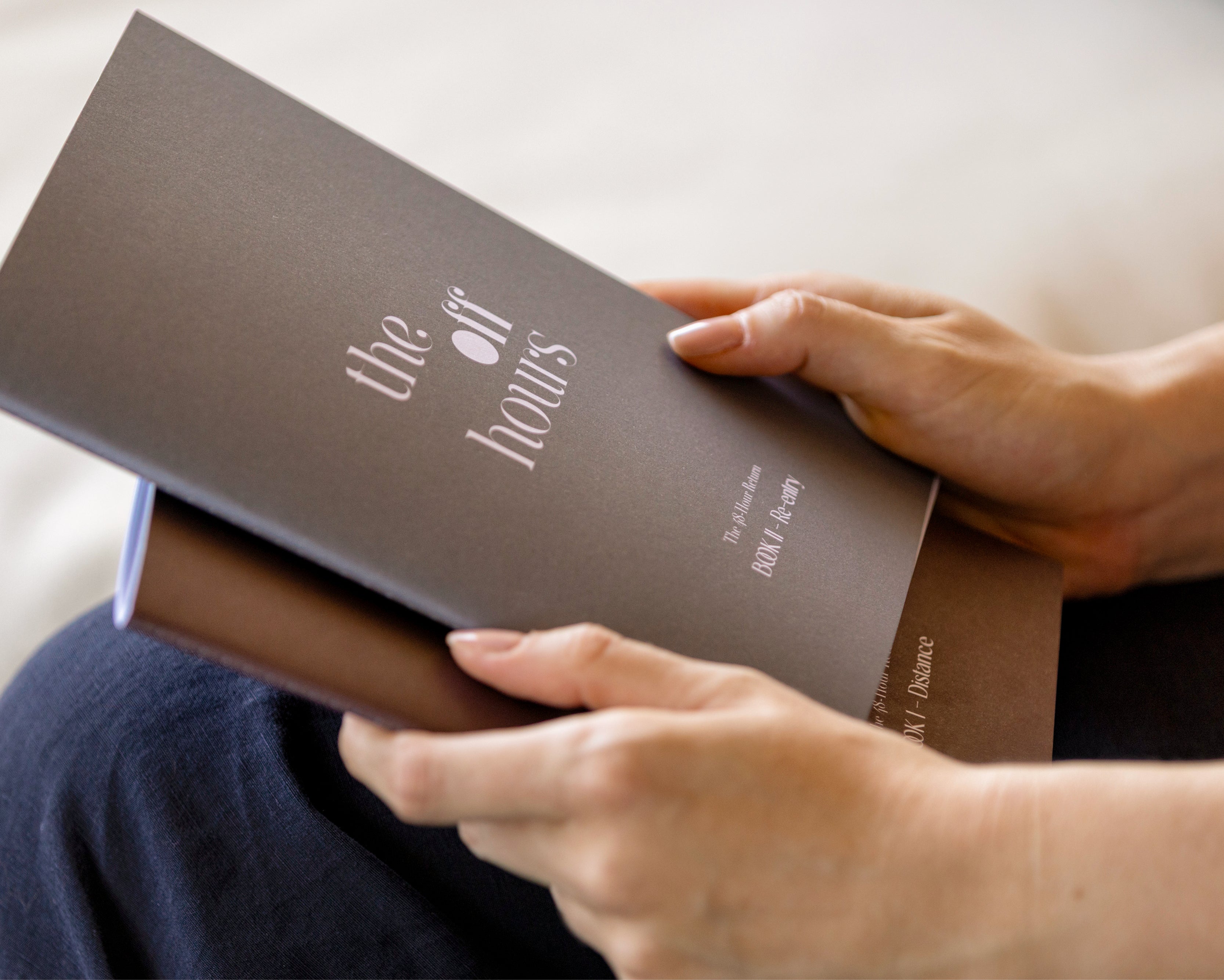 Complete The Off Hours 48-Hour Return set with books, slipcase, card, envelope, and stickers